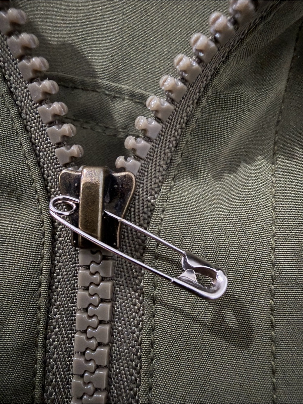 Chaps Olive Utility Jacket with Drawstring Waist - Picture 3 of 3